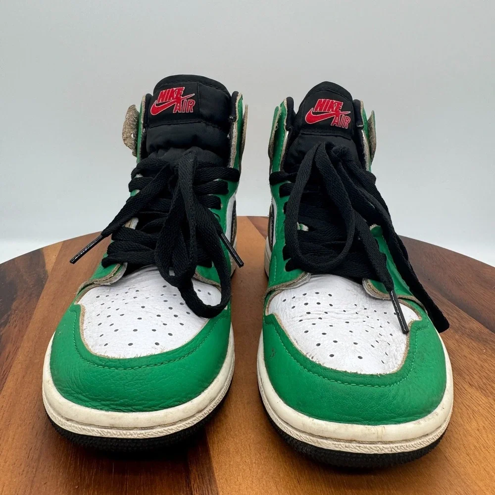 Nike Air Jordan 1 High Lucky Green Womens 7 Basketball Athletic Sneakers‎